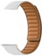 Apple Watch Se 2 2022 40MM Kordon Deri Mıknatıslı Gizli Mıknatıslı Krd 34 Beyaz 1