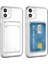 Apple iPhone 12 Kılıf Kartlıklı Şeffaf Setra Clear Silikon Kapak 3