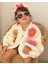 Organıcmıra Çocuk Oversize Çiçekli Hırka Bebek Ceket Papatyalı 5