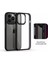 Iphone 14 (6.1) Kılıf Metal Düğme ve Kamera Çerçeveli Kenarları Silikon Arkası Sert Titanium Case 5