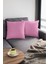 2'li 43 x 43 cm Pembe Tay Tüyü Döşemelik Premium Kumaş Dekoratif Çift Taraflı Kırlent Kılıfı KRL014 1