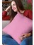 2'li 43 x 43 cm Pembe Tay Tüyü Döşemelik Premium Kumaş Dekoratif Çift Taraflı Kırlent Kılıfı KRL014 4