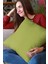 4'lü 43 x 43 cm Yeşil Dekoratif Çift Taraflı Tay Tüyü Döşemelik Premium Kumaş Kırlent Kılıfı KRL017 5