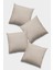 4'lü 43 x 43 cm Bej Dekoratif Çift Taraflı Kırlent Kılıfı Tay Tüyü Döşemelik Premium Kumaş KRL027 1