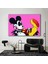 Ürünisminiburayagirölü Mickey Fare Pembe Grafiti Kanvas Tablo 1