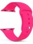 Apple Watch Edition 3 38MM Uyumlu Kordon Yumuşak Lüx Silikon Saat Kordonu 38/aa--Koyu Pembe 1