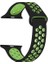 Apple Watch 4 40MM Uyumlu Kordon Ring Çift Renk Spor Saat Kordonu 40/K02--SIYAH-YEŞIL 1
