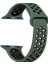Apsuwa Apple Watch Nike+ 4 44MM Uyumlu Kordon Ring Çift Renk Spor Saat Kordonu 44/K02--YEŞIL-SIYAH 1