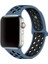Apsuwa Apple Watch Nike 3 38MM Uyumlu Kordon Rex Antialerjik Spor Saat Kordonu 38/DISK02--MAVI-SIYAH 1