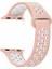 Apsuwa Apple Watch Nike Se 44MM Uyumlu Kordon Ring Çift Renk Spor Saat Kordonu 44/K02--PEMBE-BEYAZ 1