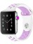 Apple Watch Edition 3 38MM Uyumlu Kordon Rex Antialerjik Spor Saat Kordonu 38/K02--BEYAZ-LILA 1