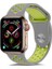 Apple Watch Nike 3 38MM Uyumlu Kordon Rex Antialerjik Spor Saat Kordonu 38/K02--GRI-SARI 1