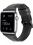 Apsuwa Apple Watch 4 44MM Uyumlu Kordon Luxury Leather Hakiki Deri Saat Kordonu 44/zlu--Siyah 1