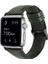 Apsuwa Apple Watch Se 44MM Uyumlu Kordon Luxury Leather Hakiki Deri Saat Kordonu 44/zlu--Koyu Yeşil 1