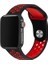 Apple Watch 3 38MM Uyumlu Kordon Rex Antialerjik Spor Saat Kordonu 38/K02--SIYAH-KIRMIZI 1