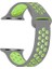 Apple Watch 1 42MM Uyumlu Kordon Ring Çift Renk Spor Saat Kordonu 42/K02--GRI-YEŞIL 1
