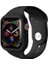 Apsuwa Apple Watch Nike+ 4 44MM Uyumlu Kordon Çerçeve Korumalı 360 Silikon Saat Kordonu 44/l7--Siyah 1
