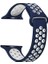 Apsuwa Apple Watch 3 38MM Uyumlu Kordon Ring Çift Renk Spor Saat Kordonu 38/K02--LACIVERT-BEYAZ 1