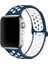 Apple Watch 3 38MM Uyumlu Kordon Rex Antialerjik Spor Saat Kordonu 38/DISK02--MAVI-BEYAZ 1