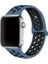 Apple Watch 3 38MM Uyumlu Kordon Rex Antialerjik Spor Saat Kordonu 38/DISK02--MAVI-SIYAH 1