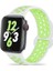 Apple Watch Edition 3 38MM Uyumlu Kordon Rex Antialerjik Spor Saat Kordonu 38/DISK02--BEYAZ-YEŞIL 1