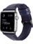 Apple Watch 5 44MM Uyumlu Kordon Luxury Leather Hakiki Deri Saat Kordonu 44/zlu--Lacivert 1
