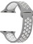 Apple Watch Nike 3 38MM Uyumlu Kordon Ring Çift Renk Spor Saat Kordonu 38/K02--GRI-BEYAZ 1