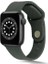 Apple Watch 3 38MM Uyumlu Kordon Hasır Örgü Görünüm Silikon Saat Kordonu 38/K37--KOYU Yeşil 1