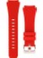 Fossil Gen 5 Carlyle Hr Uyumlu Kordon Çizgili Soft Silikon Saat Kordonu 22/lm2--Kırmızı 1