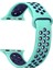 Apple Watch Nike 6 40MM Uyumlu Kordon Ring Çift Renk Spor Saat Kordonu 40/K02--TURKUAZ-LACIVERT 1