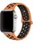 Apple Watch Nike 6 44MM Uyumlu Kordon Rex Antialerjik Spor Saat Kordonu 44/DISK02--TURUNCU-SIYAH 1
