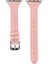 Apple Watch Nike 3 38MM Uyumlu Kordon Thin Deri Saat Kordonu 38/K28--PEMBE 1