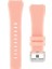 Realme Watch S Uyumlu Kordon Çizgili Soft Silikon Saat Kordonu 22/lm2--Pembe 1