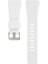 Samsung Galaxy Gear S3 46MM Uyumlu Kordon Çizgili Soft Silikon Saat Kordonu 22/lm2--Beyaz 1