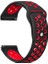 Samsung Galaxy Gear S3 46MM Uyumlu Kordon Delikli Çift Renk Saat Kordonu 22K02--SIYAH-KIRMIZI 1