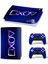 Mor Arkaplan Sanatsal Konroller Playstation 5 Disk Edition Sticker Kaplama Seti 1