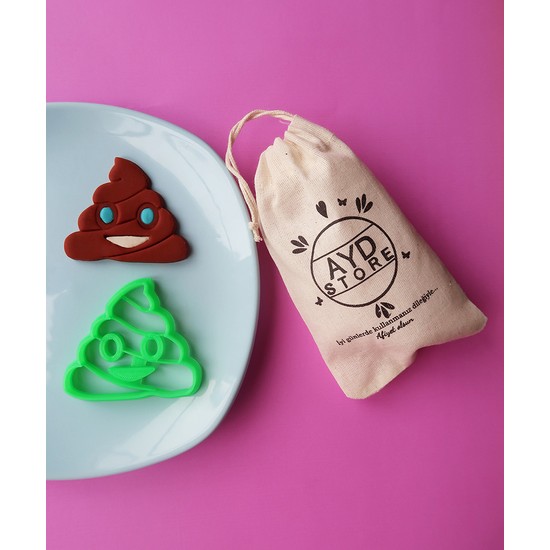 444 Marka Poop Kaka Emoji Surat Kurabiye Kalıbı Komik Fiyatı