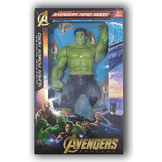 Avengers Hulk Figür Karakter Işıklı 17CM Lik 7 Eklemli Oyuncak Figür