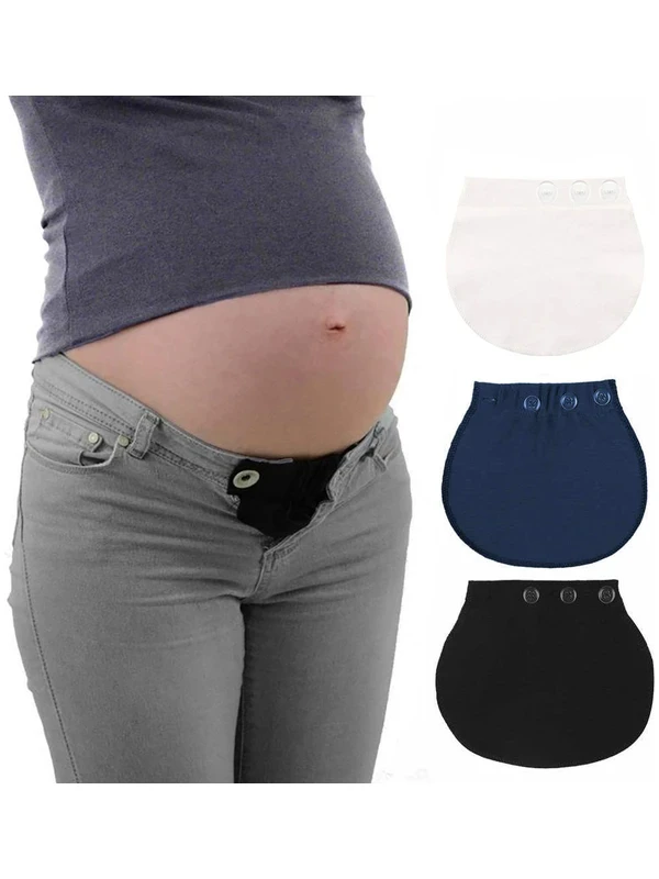 İndirimlimis Hamile Pantolonu Bel Genişletici-Kadınlar Için Pantolon Genişletici 3'lü Set