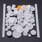 Teknoartshop 75 Parça Plastik Dişli Çark Seti Dc Motor-DIY Projeler İçin Hobi Seti