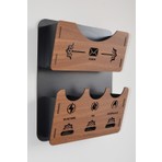 Ahwall Apartman Ortak Fatura & Posta Kutusu Ahşap Mdf Siyah - Kiraz 31x36 cm 1 Adet Özel Tasarım