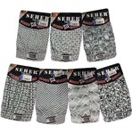 Seher 6'Lı Paket Erkek Desenli Boxer Çok Renkli Abani Classic