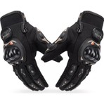 MOONRIDER Motosiklet Eldiveni Dokunmatik uyumlu Uzun Siyah Motor Eldiveni Kemik ve Avuç içi Korumalı Unisex Motorcu Eldiveni Nx-1