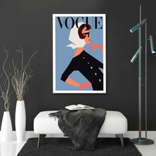 SML Tablo Vogue Gözlüklü Vintage Kadın Dergi Kapağı Boho Kanvas Tablo