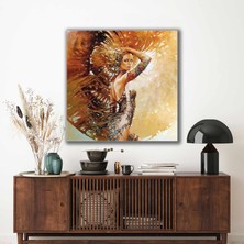 SML Tablo Büyük Altın Başlıklı Savaşçı Tanrıça Kanvas Tablo