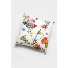 RugViva Çift Taraflı 4'lü Kırlent Kılıfı 43X43 Cm Gizli Fermuar Premium Kumaş Dokuma Tay Tüyü 4KR002