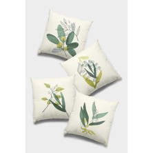 RugViva Çift Taraflı 4'lü Kırlent Kılıfı 43X43 Cm Gizli Fermuar Dokuma Premium Tay Tüyü Kumaş 4KR017