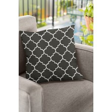 RugViva Premium Tay Tüyü Dokuma Kumaş Çift Taraflı Fas Desen Kırlent Yastık Kılıfı 43X43 Cm KRL121