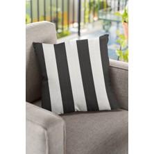 RugViva Dokuma Premium Tay Tüyü Kumaş Çift Taraflı Çizgili Kırlent Yastık Kılıfı 43X43 Cm KRL151