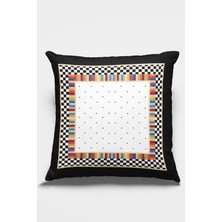 RugViva Premium Tay Tüyü Dokuma Kumaş Çift Taraflı Fas Desen Kırlent Yastık Kılıfı 43X43 Cm KRL072